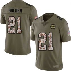 Cheap Robert Golden Steelers Jersey From China 2017 Olive Salute To Service Limited in Men Women Youth Size #21