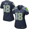 Cheap Sidney Rice Seahawks Jersey #18 Dark Blue From China Limited