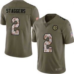 Cheap Jon Staggers Steelers Jersey From China 2017 Olive Salute To Service Limited in Men Women Youth Size #2
