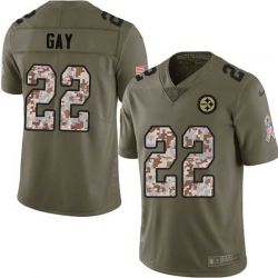 Cheap William Gay Steelers Jersey From China 2017 Olive Salute To Service Limited in Men Women Youth Size #22