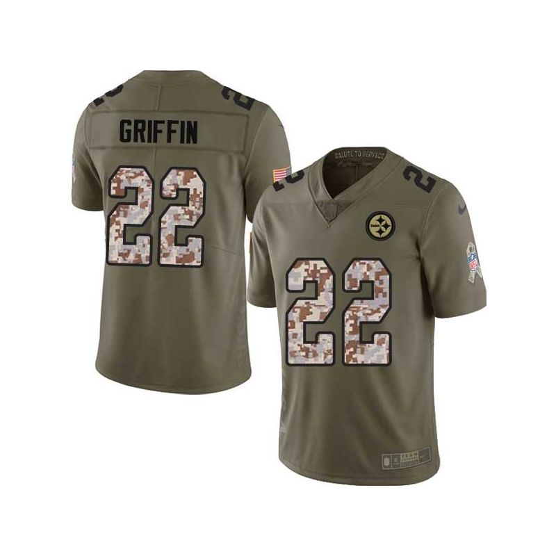 Cheap Larry Griffin Steelers Jersey From China 2017 Olive Salute To Service Limited in Men Women Youth Size #22