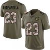 Cheap Joe Gasparella Steelers Jersey From China 2017 Olive Salute To Service Limited in Men Women Youth Size #23