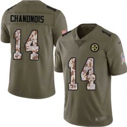 Cheap Lynn Chandnois Steelers Jersey From China 2017 Olive Salute To Service Limited in Men Women Youth Size #14