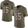 Cheap Justin Brown Steelers Jersey From China 2017 Olive Salute To Service Limited in Men Women Youth Size #15