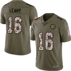 Cheap Bob Leahy Steelers Jersey From China 2017 Olive Salute To Service Limited in Men Women Youth Size #16