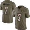 Cheap Reggie Collier Steelers Jersey From China 2017 Olive Salute To Service Limited in Men Women Youth Size #7