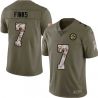 Cheap Jim Finks Steelers Jersey From China 2017 Olive Salute To Service Limited in Men Women Youth Size #7