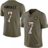 Cheap Pete Gonzalez Steelers Jersey From China 2017 Olive Salute To Service Limited in Men Women Youth Size #7
