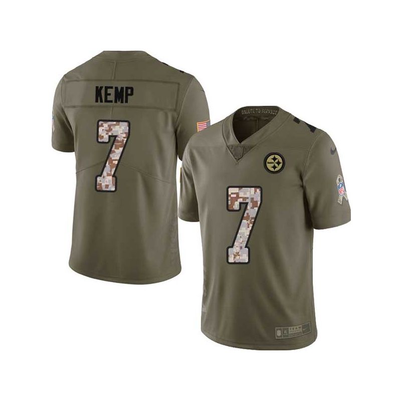 Cheap Jack Kemp Steelers Jersey From China 2017 Olive Salute To Service Limited in Men Women Youth Size #7
