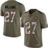 Cheap Willie Williams Steelers Jersey From China 2017 Olive Salute To Service Limited in Men Women Youth Size #27