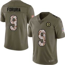 Cheap John Foruria Steelers Jersey From China 2017 Olive Salute To Service Limited in Men Women Youth Size #9