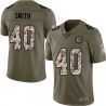 Cheap Truett Smith Steelers Jersey From China 2017 Olive Salute To Service Limited in Men Women Youth Size #40