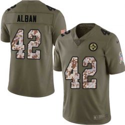 Cheap Dick Alban Steelers Jersey From China 2017 Olive Salute To Service Limited in Men Women Youth Size #42