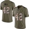 Cheap Myron Bell Steelers Jersey From China 2017 Olive Salute To Service Limited in Men Women Youth Size #42