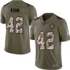 Cheap John Kuhn Steelers Jersey From China 2017 Olive Salute To Service Limited in Men Women Youth Size #42