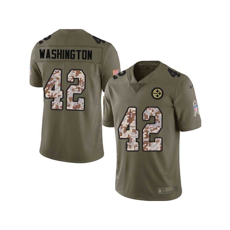 Cheap Anthony Washington Steelers Jersey From China 2017 Olive Salute To Service Limited in Men Women Youth Size #42