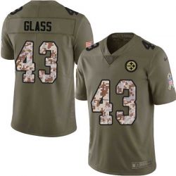 Cheap Glenn Glass Steelers Jersey From China 2017 Olive Salute To Service Limited in Men Women Youth Size #43