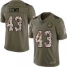 Cheap Frank Lewis Steelers Jersey From China 2017 Olive Salute To Service Limited in Men Women Youth Size #43