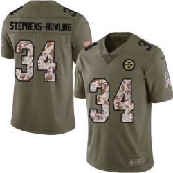 Cheap LaRod Stephens-Howling Steelers Jersey From China 2017 Olive Salute To Service Limited in Men Women Youth Size #34