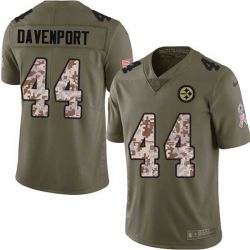 Cheap Najeh Davenport Steelers Jersey From China 2017 Olive Salute To Service Limited in Men Women Youth Size #44