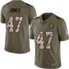 Cheap Bruce Jones Steelers Jersey From China 2017 Olive Salute To Service Limited in Men Women Youth Size #47