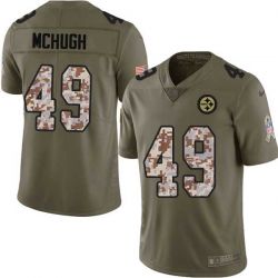 Cheap Sean McHugh Steelers Jersey From China 2017 Olive Salute To Service Limited in Men Women Youth Size #49