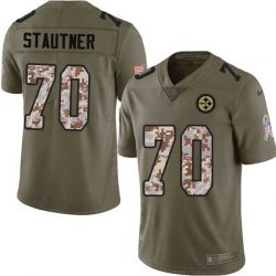 Cheap Ernie Stautner Steelers Jersey From China 2017 Olive Salute To Service Limited in Men Women Youth Size #70