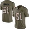 Cheap Steven Johnson Steelers Jersey From China 2017 Olive Salute To Service Limited in Men Women Youth Size #51