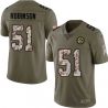 Cheap Ed Robinson Steelers Jersey From China 2017 Olive Salute To Service Limited in Men Women Youth Size #51