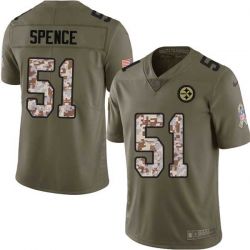 Cheap Sean Spence Steelers Jersey From China 2017 Olive Salute To Service Limited in Men Women Youth Size #51