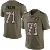 Cheap Matt Feiler Steelers Jersey From China 2017 Olive Salute To Service Limited in Men Women Youth Size #71
