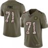 Cheap Dan Fike Steelers Jersey From China 2017 Olive Salute To Service Limited in Men Women Youth Size #71