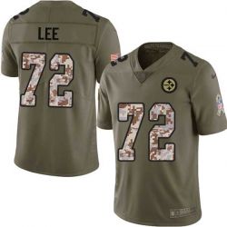 Cheap Herman Lee Steelers Jersey From China 2017 Olive Salute To Service Limited in Men Women Youth Size #72