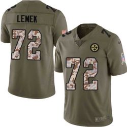 Cheap Ray Lemek Steelers Jersey From China 2017 Olive Salute To Service Limited in Men Women Youth Size #72