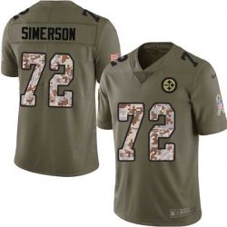 Cheap John Simerson Steelers Jersey From China 2017 Olive Salute To Service Limited in Men Women Youth Size #72