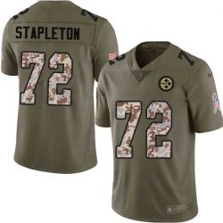 Cheap Darnell Stapleton Steelers Jersey From China 2017 Olive Salute To Service Limited in Men Women Youth Size #72