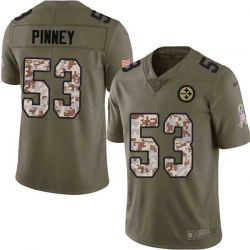 Cheap Ray Pinney Steelers Jersey From China 2017 Olive Salute To Service Limited in Men Women Youth Size #53