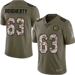 Cheap Bob Dougherty Steelers Jersey From China 2017 Olive Salute To Service Limited in Men Women Youth Size #63