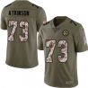 Cheap Frank Atkinson Steelers Jersey From China 2017 Olive Salute To Service Limited in Men Women Youth Size #73