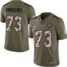 Cheap Rich Druschel Steelers Jersey From China 2017 Olive Salute To Service Limited in Men Women Youth Size #73