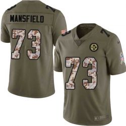 Cheap Ray Mansfield Steelers Jersey From China 2017 Olive Salute To Service Limited in Men Women Youth Size #73