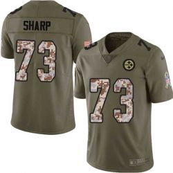 Cheap Rick Sharp Steelers Jersey From China 2017 Olive Salute To Service Limited in Men Women Youth Size #73
