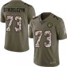 Cheap Justin Strzelczyk Steelers Jersey From China 2017 Olive Salute To Service Limited in Men Women Youth Size #73