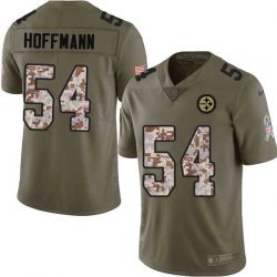 Cheap Dave Hoffmann Steelers Jersey From China 2017 Olive Salute To Service Limited in Men Women Youth Size #54
