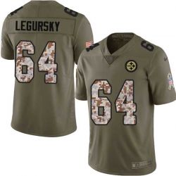 Cheap Doug Legursky Steelers Jersey From China 2017 Olive Salute To Service Limited in Men Women Youth Size #64