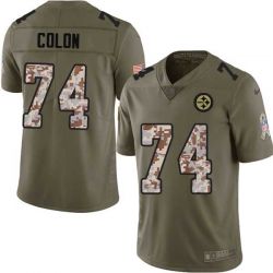 Cheap Willie Colon Steelers Jersey From China 2017 Olive Salute To Service Limited in Men Women Youth Size #74