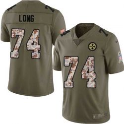 Cheap Terry Long Steelers Jersey From China 2017 Olive Salute To Service Limited in Men Women Youth Size #74