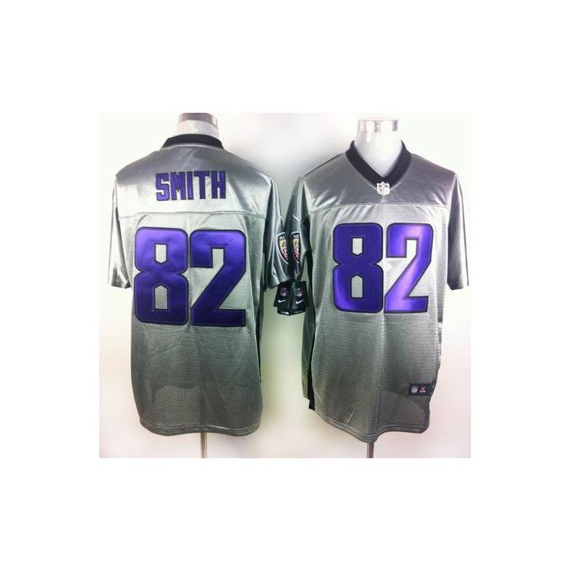 Cheap Torrey Smith Ravens Jersey #82 Grey Shadow From China