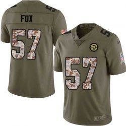 Cheap Keyaron Fox Steelers Jersey From China 2017 Olive Salute To Service Limited in Men Women Youth Size #57