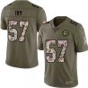 Cheap Mortty Ivy Steelers Jersey From China 2017 Olive Salute To Service Limited in Men Women Youth Size #57